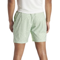 Men's shorts Adidas Tennis Heat.Rdy Pro Printed Ergo 7' Short - semi green spark/silver green