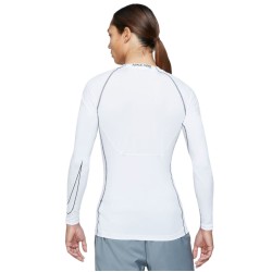 Men’s compression clothing Nike Pro Dri-Fit Tight Top LS M - white/black/black