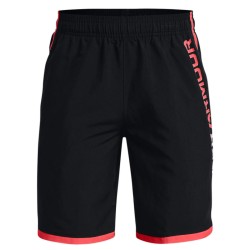 Boys' shorts Under Armour Stunt 3.0 Woven Shorts - black/white