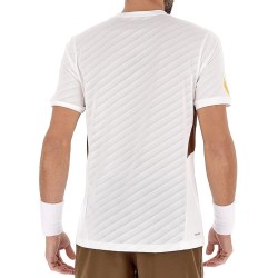 Men's T-shirt Lotto Tech I D4 Tee - bright white/teak brown