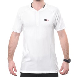 Men's Polo T-shirt Wilson Players Seamless Zip Henley 2.0 - bright white