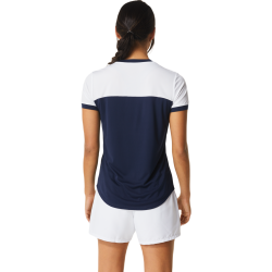 Women's T-shirt Asics Court Short Sleeve Top - midnight/brilliant white