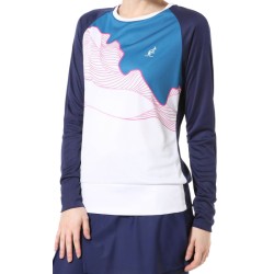 Women's long sleeve T-shirt Australian Ace T-Shirt Long Sleeve With Print In Front - blue cosmo