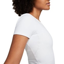 Women's T-shirt Nike One Fitted Dir-Fit Short Sleeve Top - white/black