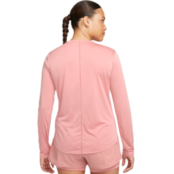 Women's long sleeve T-shirt Nike Dri-FIT One Standard Fit Top - red stardust/white