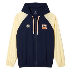 Boys' jumper Lacoste Kid's Sport Roland Garros Edition Hoodie - navy blue/yellow