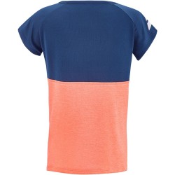 Girls' T-shirt Babolat Play Cap Sleeve Top Girl - fluo strike/estate blue