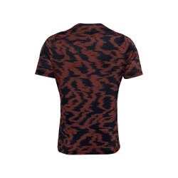 Men's T-shirt Under Armour Men's UA RUSH HeatGear Fitted Short Sleeve Printed - cinna red