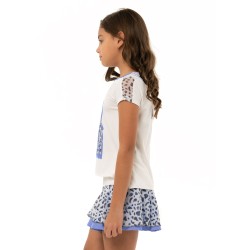 Girls' T-shirt Lucky in Love On The Prowl Grrrl Power Tee Girls - white