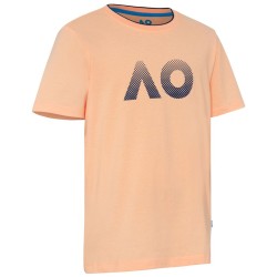 Boys' t-shirt Australian Open Kids T-Shirt AO Textured Logo - mellow peach