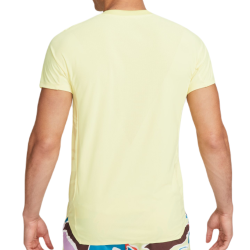 Men's Polo T-shirt Nike Court Dri-Fit Adventage Slam Tennis Polo - lemon chiffon/black