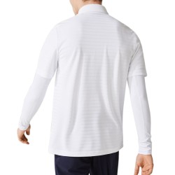 Men's Polo T-shirt Lacoste Men's SPORT Textured Breathable Golf Polo Shirt - white