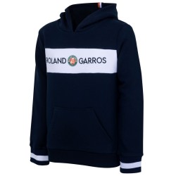 Boys' jumper Roland Garros Sweat Capuche Colour Block - marine