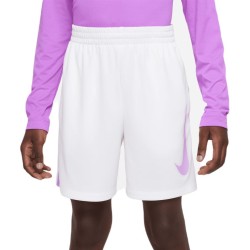 Boys' shorts Nike Dri-Fit Multi+ Graphic Training Shorts - white/rush fuchsia/rush fuchsia