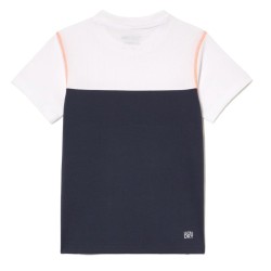 Boys' t-shirt Lacoste Tennis x Daniil Medvedev Jersey T-Shirt -white/blue/orange