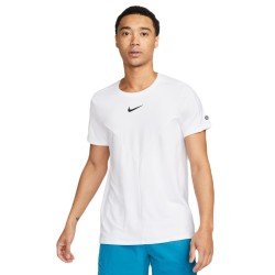 Men's T-shirt Nike Court Dri-Fit Slam Tennis Top - white/black
