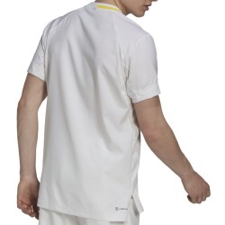 Men's T-shirt Adidas London Stretch Woven Tee - white/impact yellow