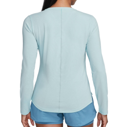 Women's long sleeve T-shirt Nike Dri-Fit One Luxe Lon Sleeve Top - ocean bliss/reflective silver