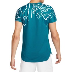 Men's T-shirt Nike Court Dri-Fit Slam Tennis Top - green abyss/white