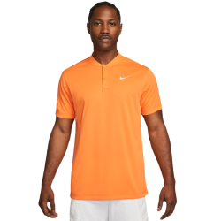 Men's Polo T-shirt Nike Court Dri-Fit Blade Solid Polo - bright mandarin/white