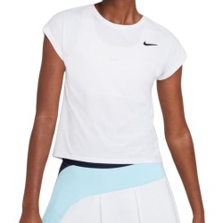 Women's T-shirt Nike Court Dri-Fit Victory Top SS Plus Line W - white/black