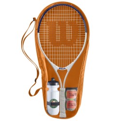 Junior tennis rackets Wilson Roland Garros Elite 23 Kit - white/navy