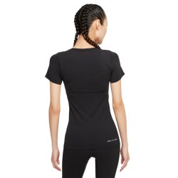 Women's T-shirt Nike Dri-Fit Aura Slim Fit Short Sleeve Top W - black/reflective silver
