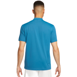 Men's Polo T-shirt Nike Court Dri-Fit Blade Solid Polo - industrial blue/white