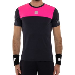 Men's T-shirt Hydrogen Tennis Block Color Tech T-Shirt - blue navy/fuchsia fluo