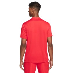 Men's Polo T-shirt Nike Men's Court Dri-Fit Blade Solid Polo - university red/white