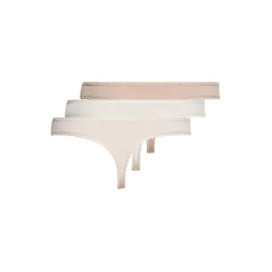 Women's panties Tommy Hilfiger Thong 3P - ivory/balanced beige/pale pink