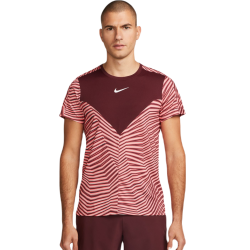 Men's T-shirt Nike Dri-Fit Slam Tennis Top - night maroon/white