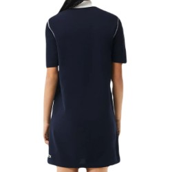 Women's dress Lacoste Sport Roland Garros Edition Pique Dress - navy blue/white