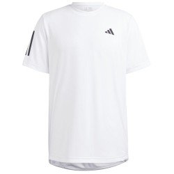 Men's T-shirt Adidas Club 3 Stripes Tennis Tee - white blanc