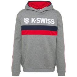 Men's Jumper K-Swiss Heritage Sport Hooded Sweat - ox melange