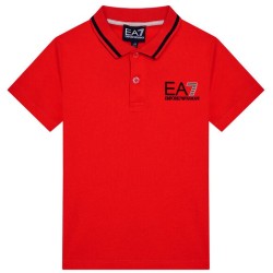 Boys' t-shirt EA7 Boys Jersey Polo Shirt - racing red