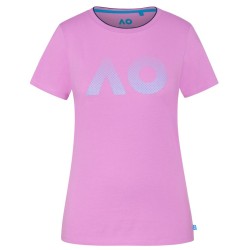 Women's T-shirt Australian Open T-Shirt AO Textured Logo - opera mauve