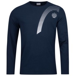 Men's long sleeve T-shirt Head Club 21 Cliff LS M - dark blue