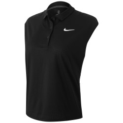 Women's polo T-shirt Nike Court Dri-Fit Victory Polo W - black/white