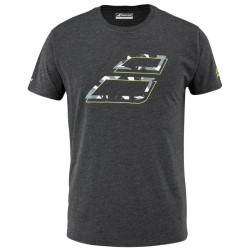Men's T-shirt Babolat Aero Cotton Tee - black heather