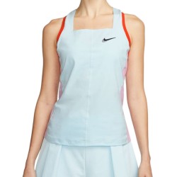 Women's top Nike Court Dri-Fit Slam Tank - glacier blue/light arctic pink/team orange/black