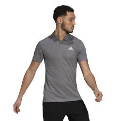 Men's Polo T-shirt Adidas HEAT.RDY Polo M - grey three/white