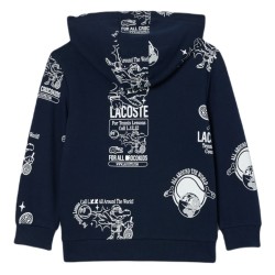 Boys' jumper Lacoste Graphic Print Jogger Hoodie - navy blue/white