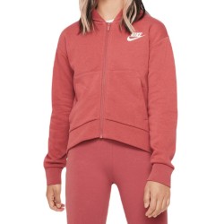 Girls' jumper Nike Sportswear Club Fleece Full Zip Hoodie - canyon rust/white