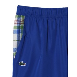 Men's shorts Lacoste Tennis Checked Colourblock Shorts - blue/white