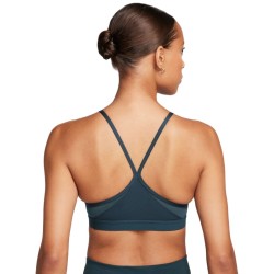 Women's bra Nike Indy Bra V-Neck - deep jungle/deep jungle/white