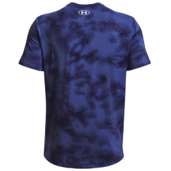 Men's T-shirt Under Armour Men's UA RUSH Energy Print Short Sleeve - sonar blue/white