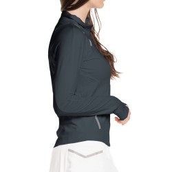 Women's long sleeve T-shirt Lucky in Love Tech Performance Architect 1/4 Zip Long Sleeve - ink