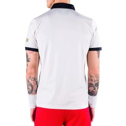 Men's Polo T-shirt Hydrogen Half Zip Tech Tee - white/blue navy