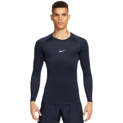Men’s compression clothing Nike Pro Dri-FIT Tight Long-Sleeve Fitness Top - obsidian/white